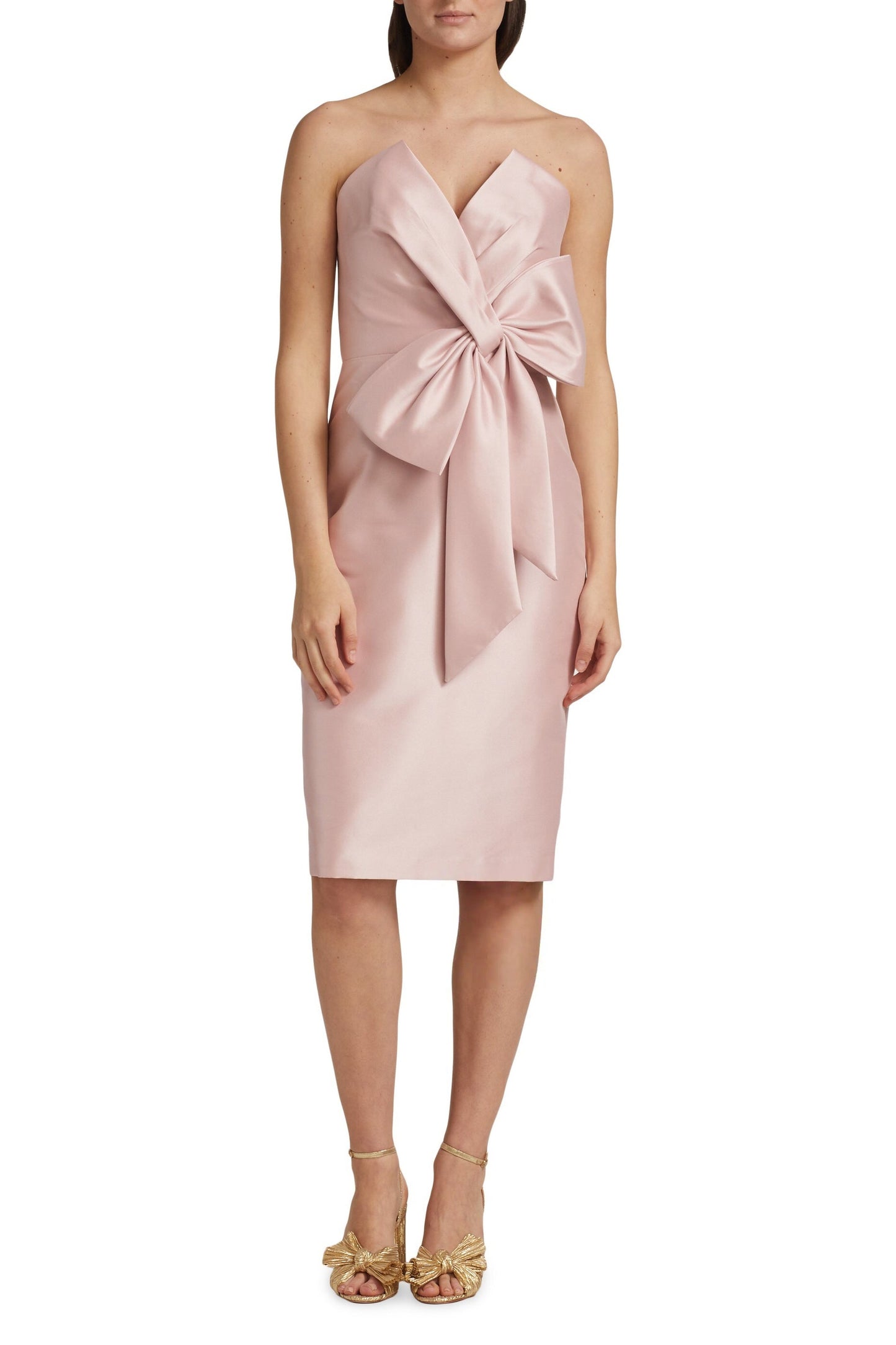Badgley Mischka solid zipper closure cocktail dress-5
