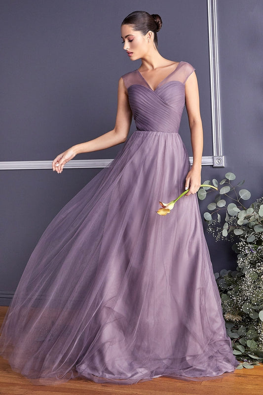 Layered Tulle A-Line Bridesmaid Dress-0