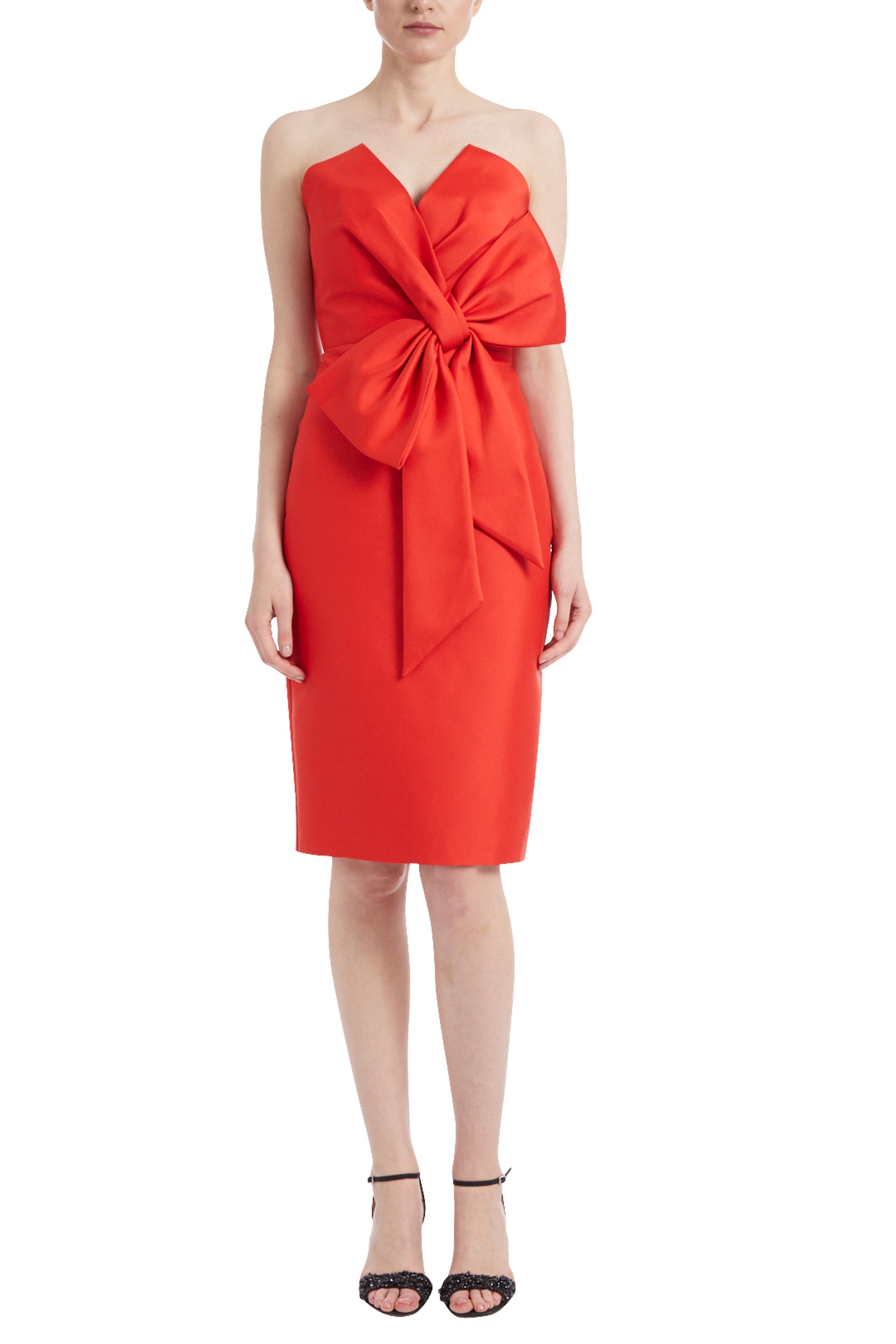 Badgley Mischka solid zipper closure cocktail dress-2