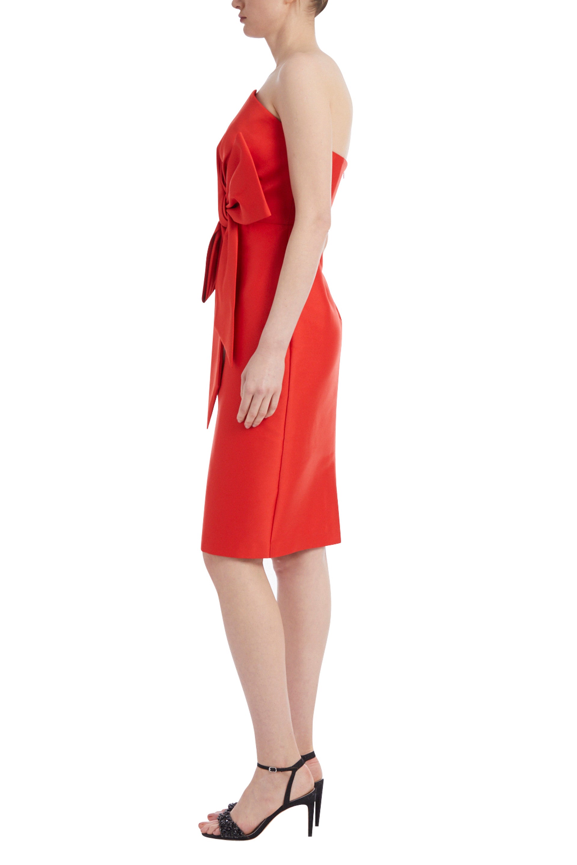 Badgley Mischka solid zipper closure cocktail dress-3