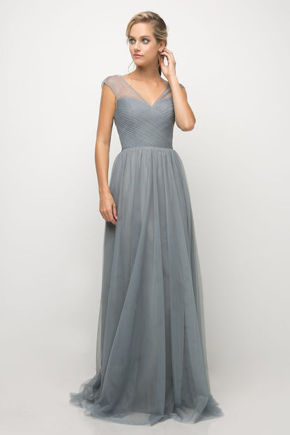 Layered Tulle A-Line Bridesmaid Dress-10